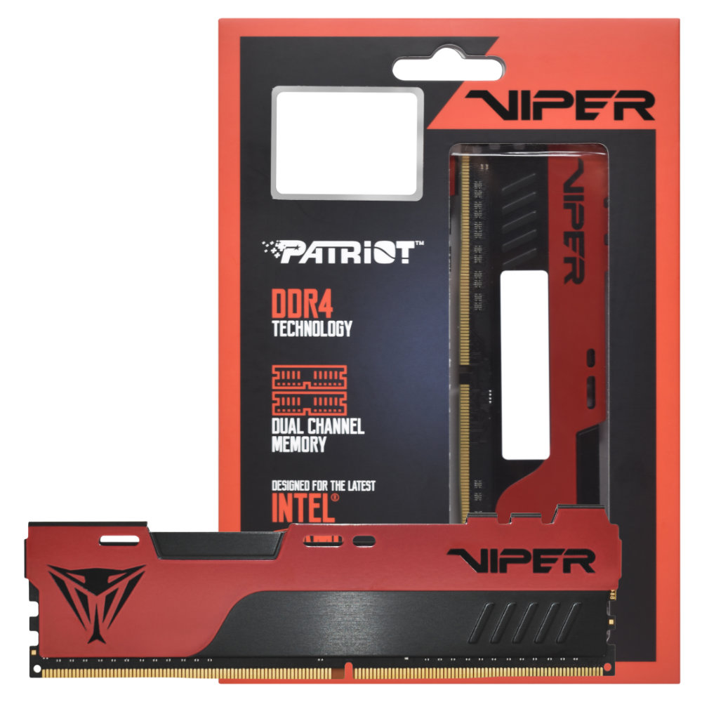 Memória RAM Patriot Viper Elite II 8GB DDR4 2666MHz Vista Frontal