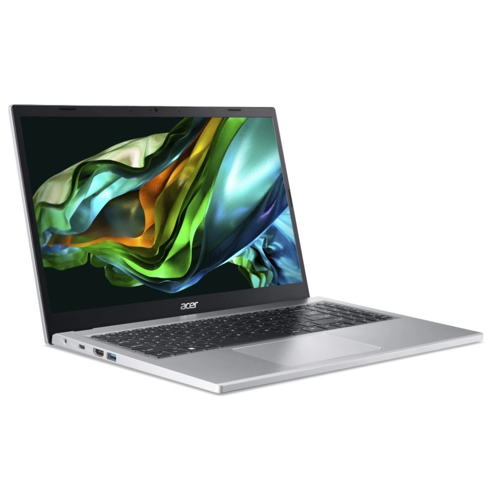 Vista do teclado e design do Acer Aspire 3