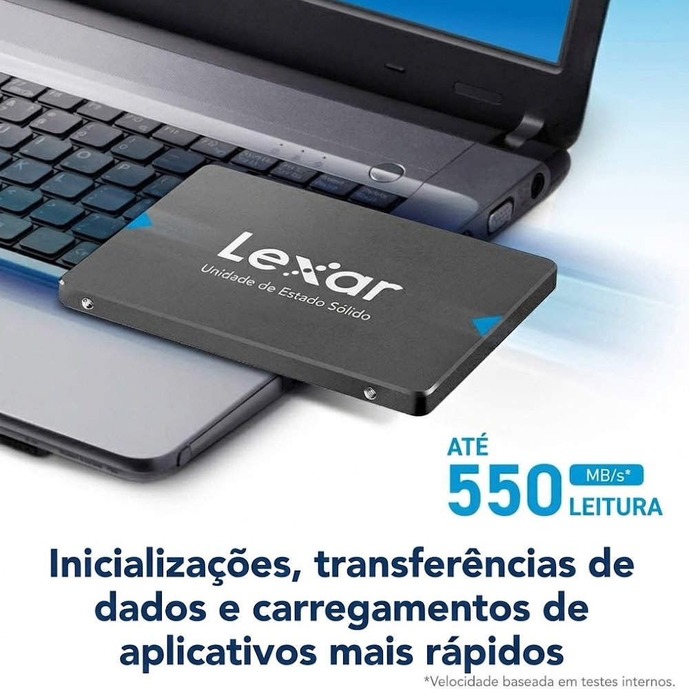 SSD Lexar NQ100 960GB SATA III 2.5 Polegadas Vista Frontal