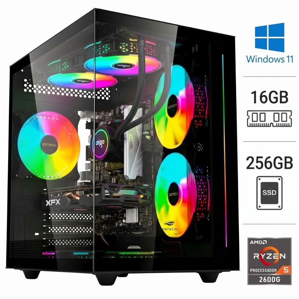 Computador Gamer AMD Ryzen 5 2600 RX 580