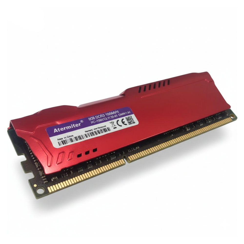 Detalhe Modulo Memoria DDR3 Atermiter Vermelho