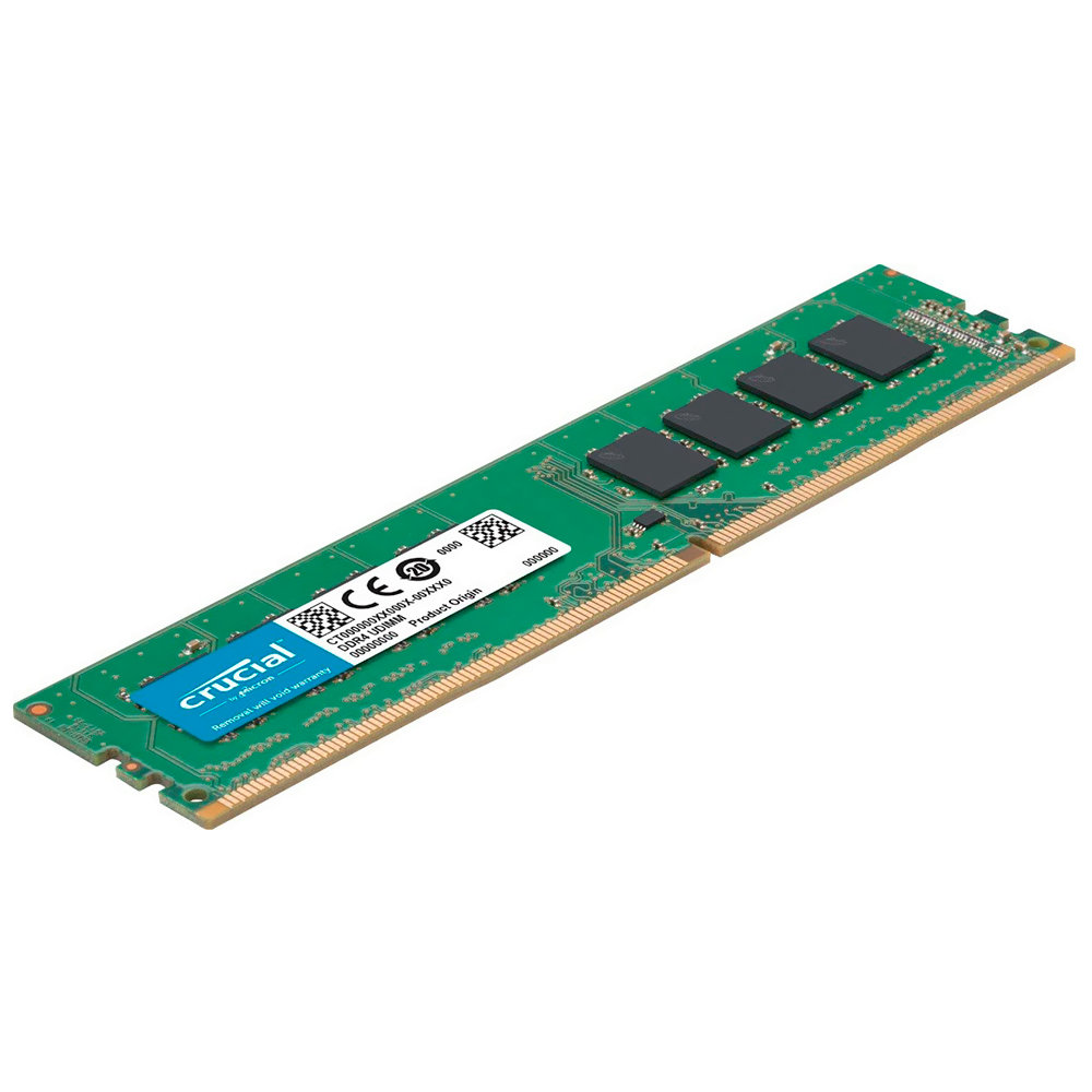 Detalhe Conectores Memória Crucial Basics DDR4