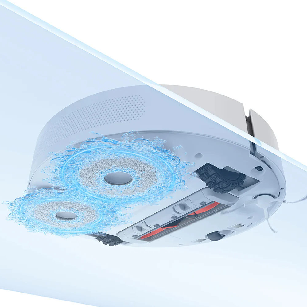 Robo Aspirador Xiaomi S10+ Branco Vista Superior e Mops