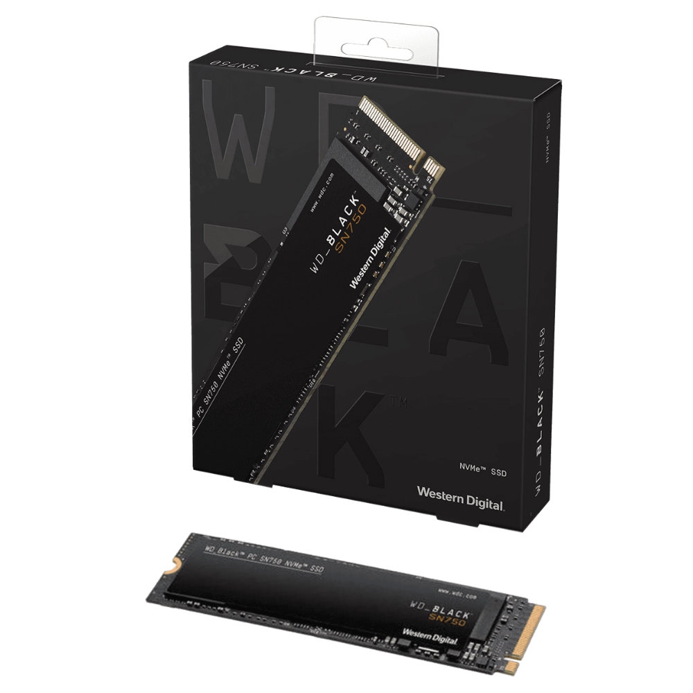 SSD WD Black SN750 250GB NVMe M.2 Vista Frontal