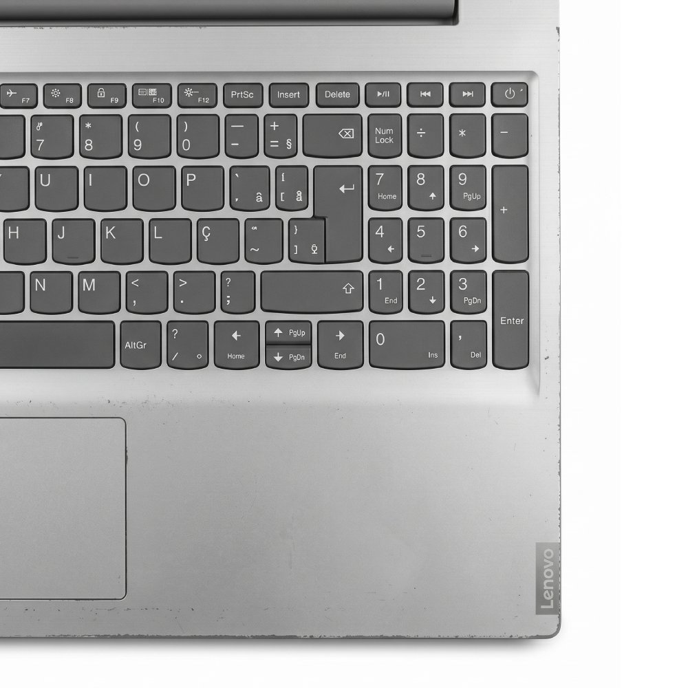 Visão superior e teclado do Lenovo Ideapad S145