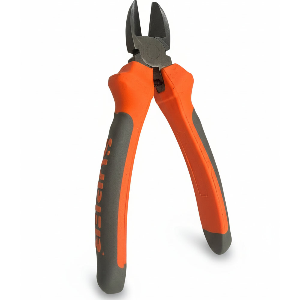 Alicate de Corte Diagonal 8 Polegadas Cabo Laranja Emborrachado
