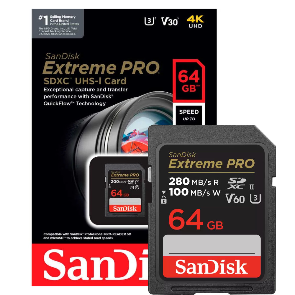 Cartao de Memoria SanDisk Extreme PRO 64GB SDXC UHS-I V30