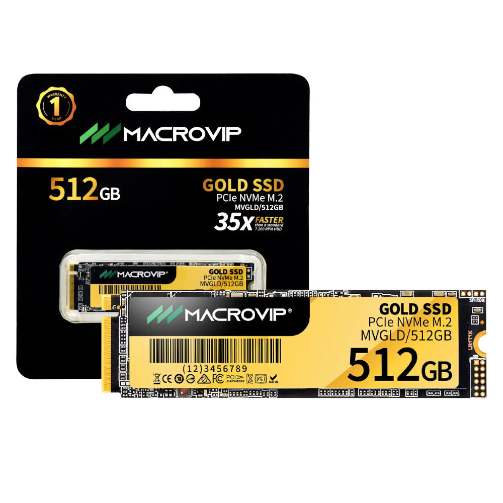 SSD M.2 NVMe Macrovip Gold 512GB PCIe Gen3 x4