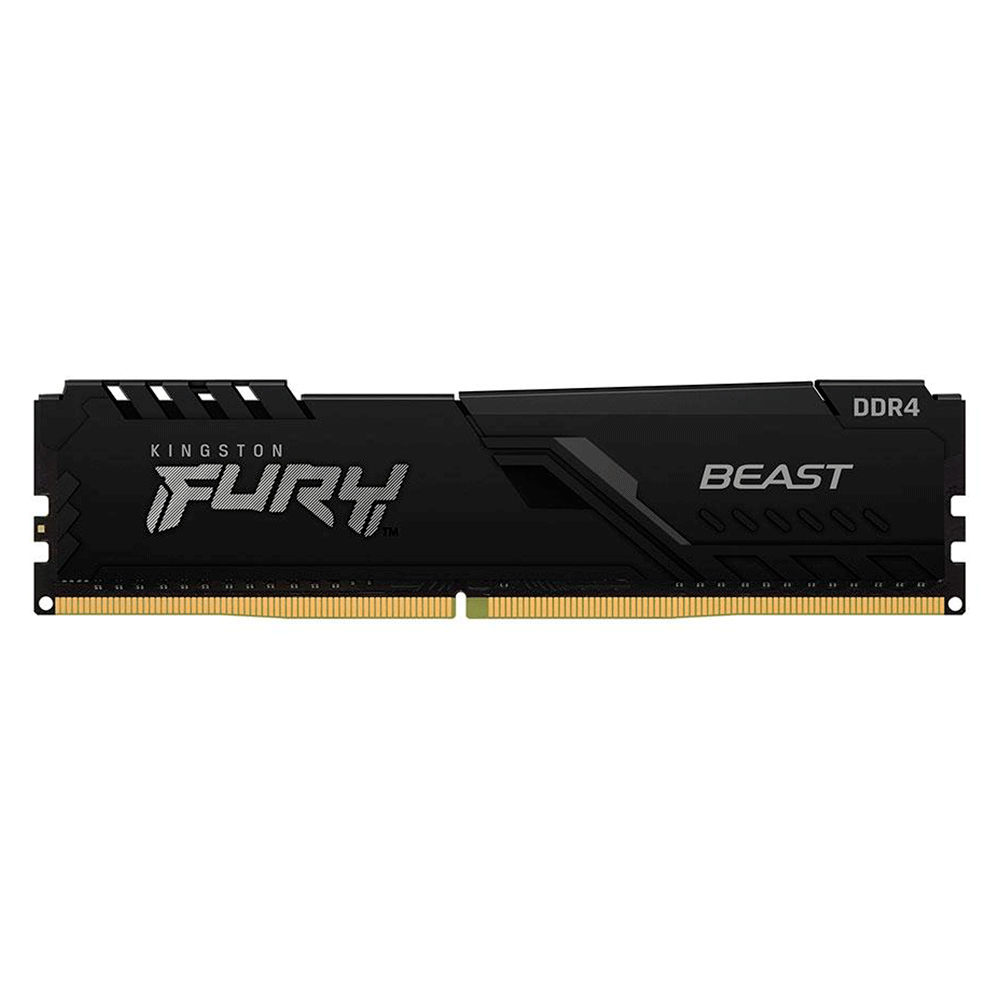 Visão frontal da Memória Kingston Fury Beast DDR4