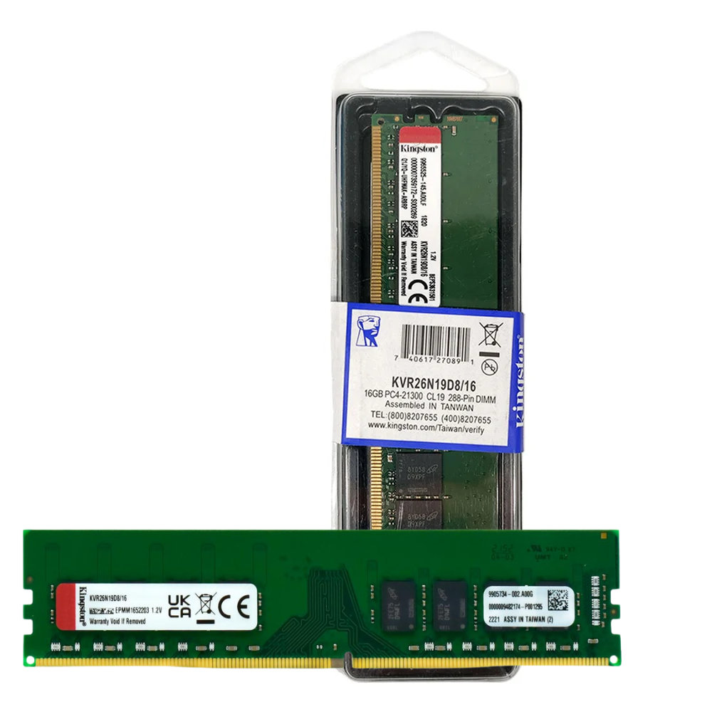 Detalhe Modulo Kingston ValueRAM 16GB DDR4