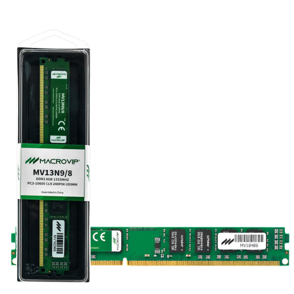Memória RAM 8GB Vista Frontal
