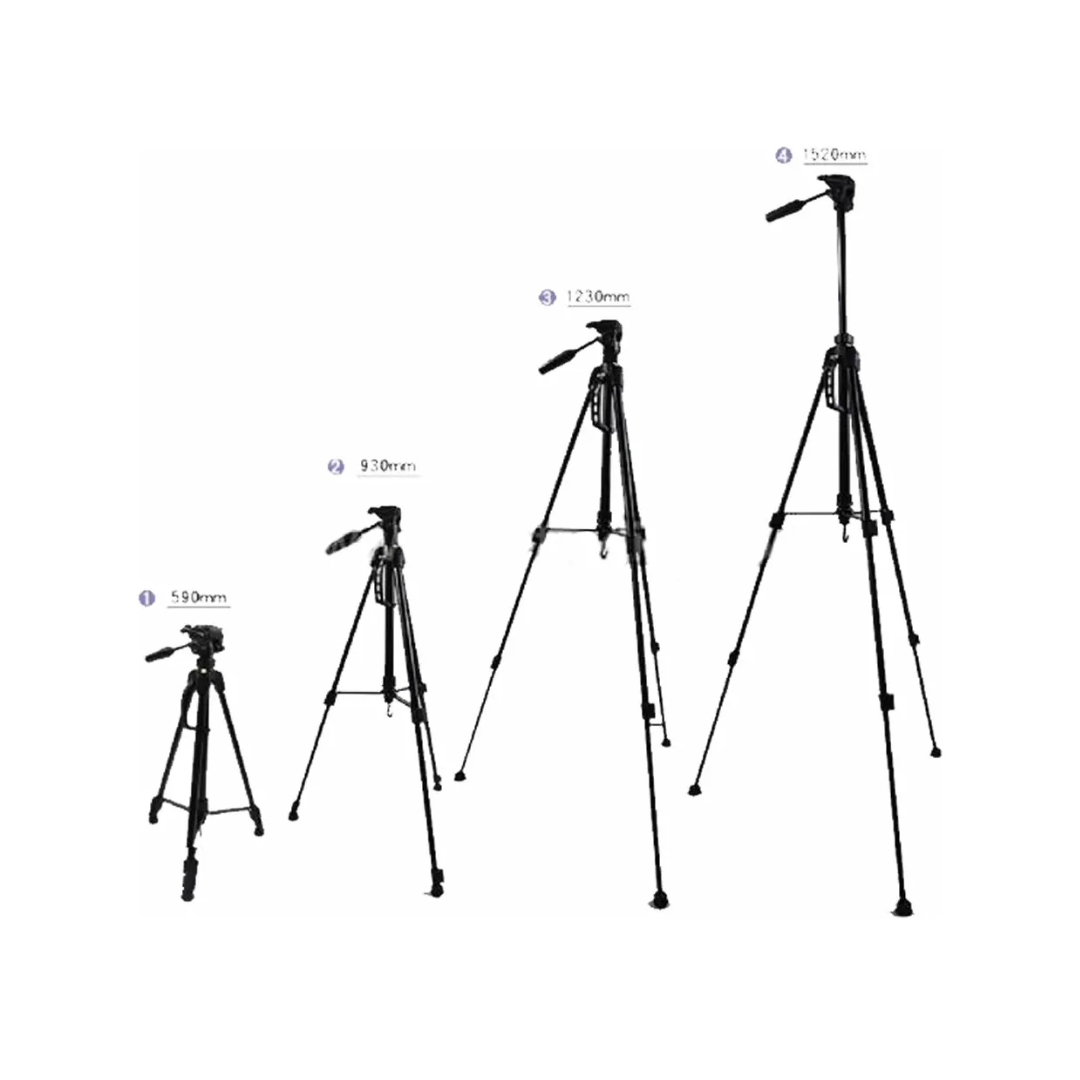 Detalhe das travas das pernas do tripé