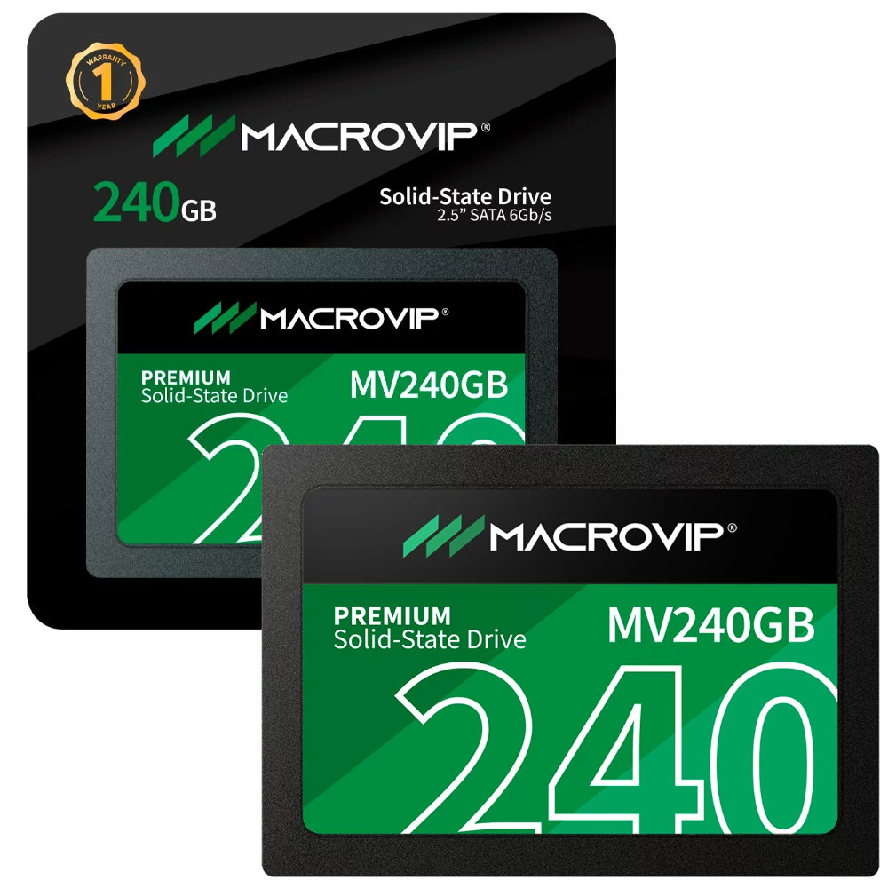 SSD Macrovip Premium 240GB SATA III Vista Frontal