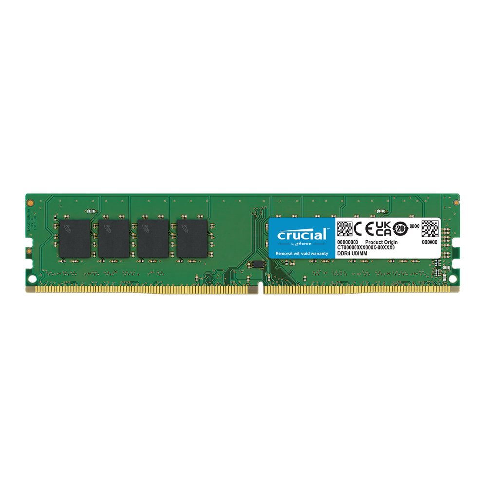 Memória RAM Crucial Basics 8GB DDR4 3200MHz Vista Frontal