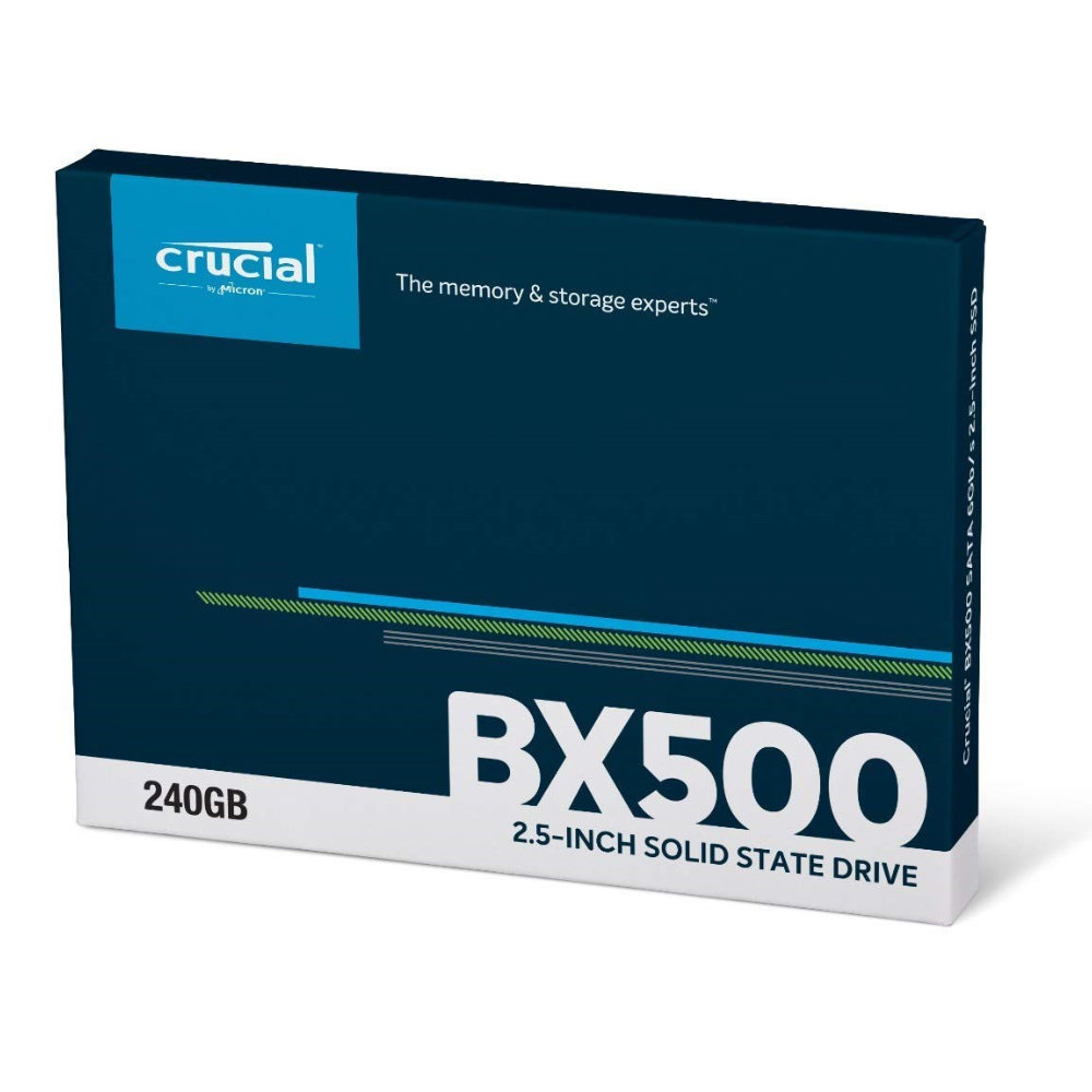 Embalagem e Detalhe SSD Crucial BX500