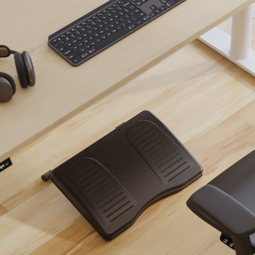 Apoio de Pe Reliza Slider PP Preto Vista Frontal