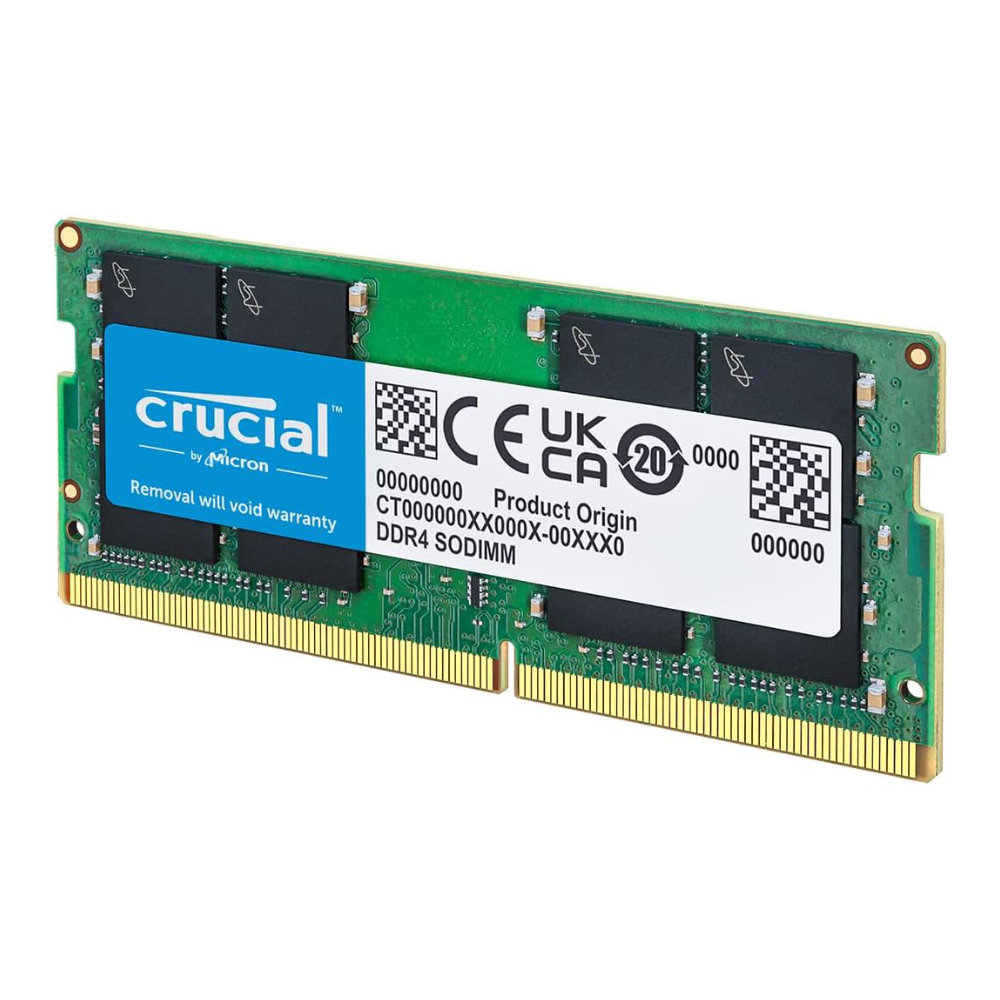 Modulo de memoria SODIMM sendo instalado em um slot de notebook - Resolucao recomendada 1000x1000