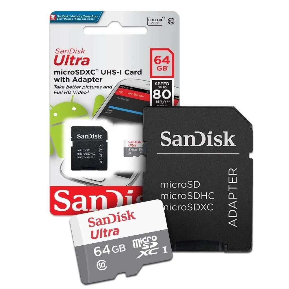 Embalagem SanDisk Ultra 64GB 100MBs
