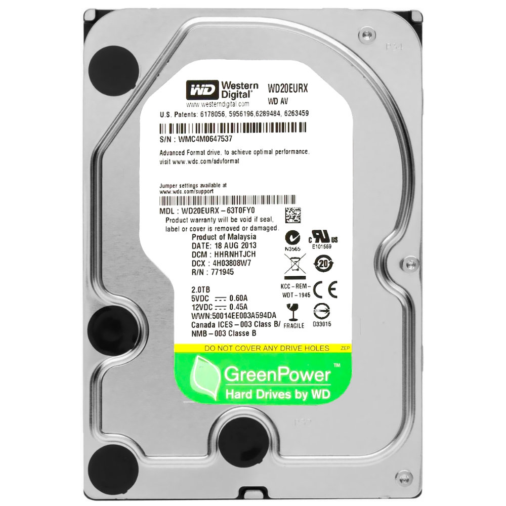 HD Interno Western Digital AV-GP 2TB WD20EURX