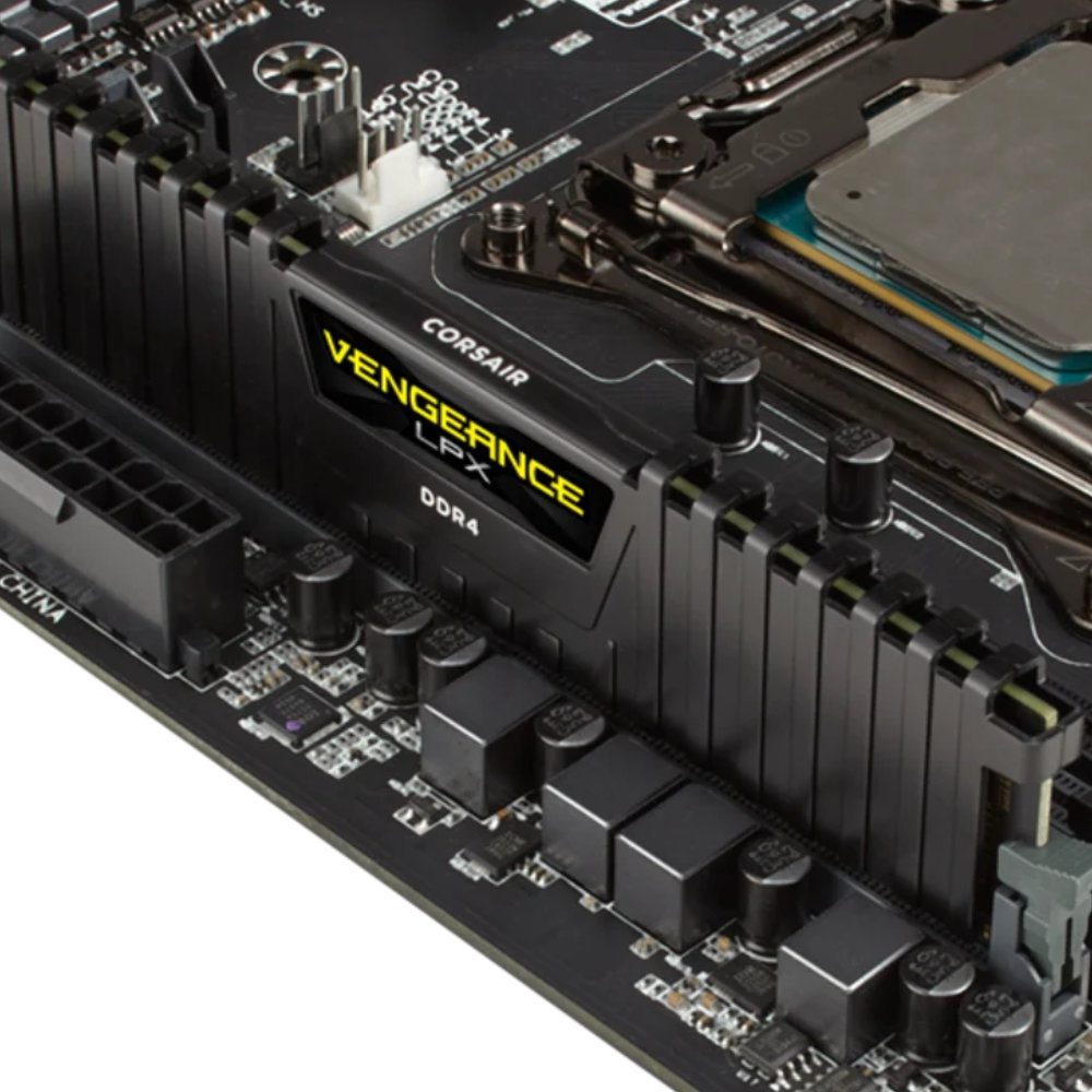 Perfil baixo da memoria Vengeance LPX instalado em placa mae - Resolucao recomendada 1000x1000