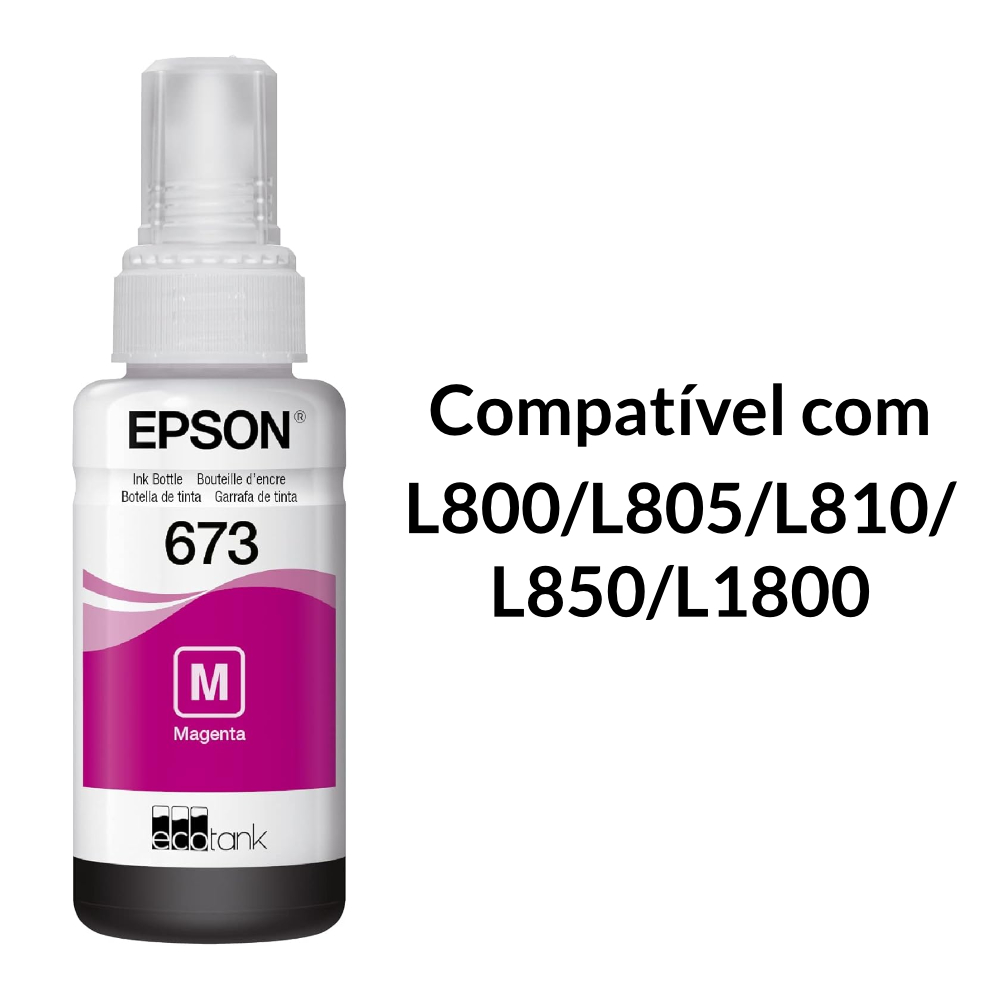 Caixa Refil de Tinta Epson T673 Magenta
