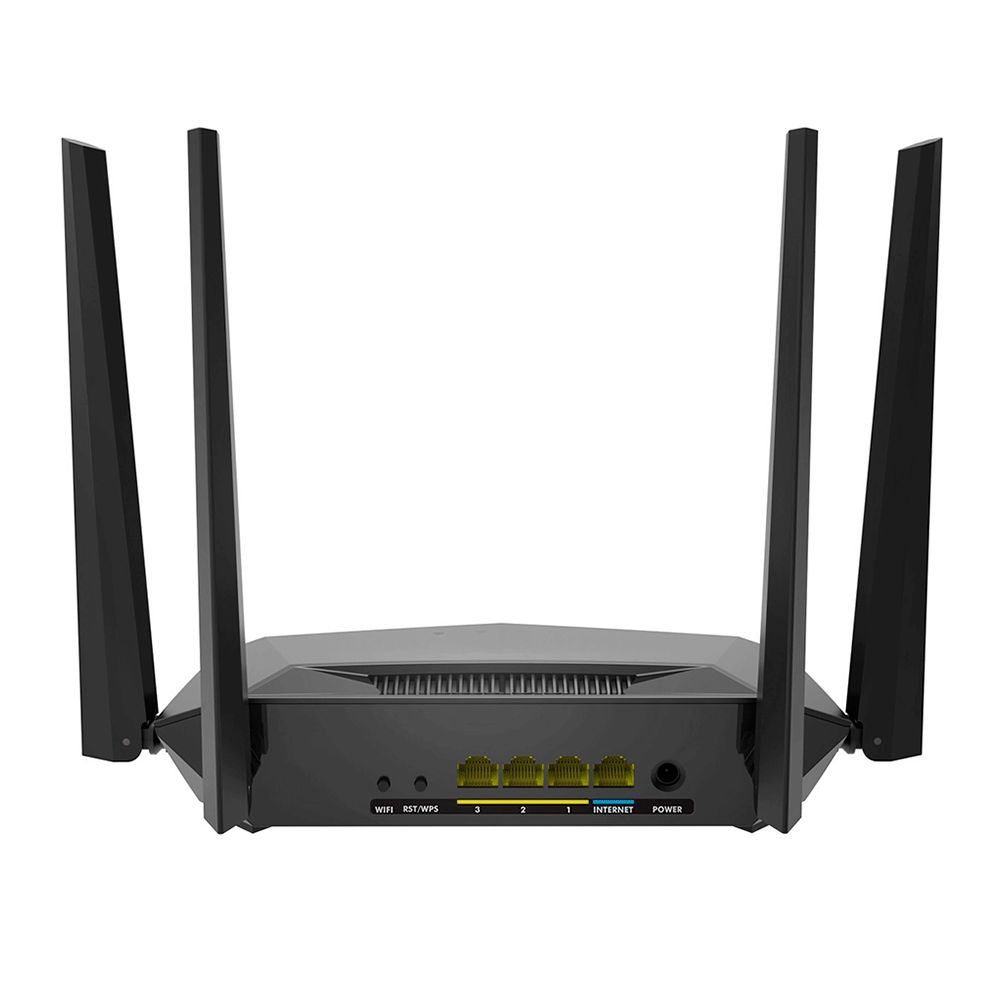 Traseira do Roteador com conexoes e portas Gigabit