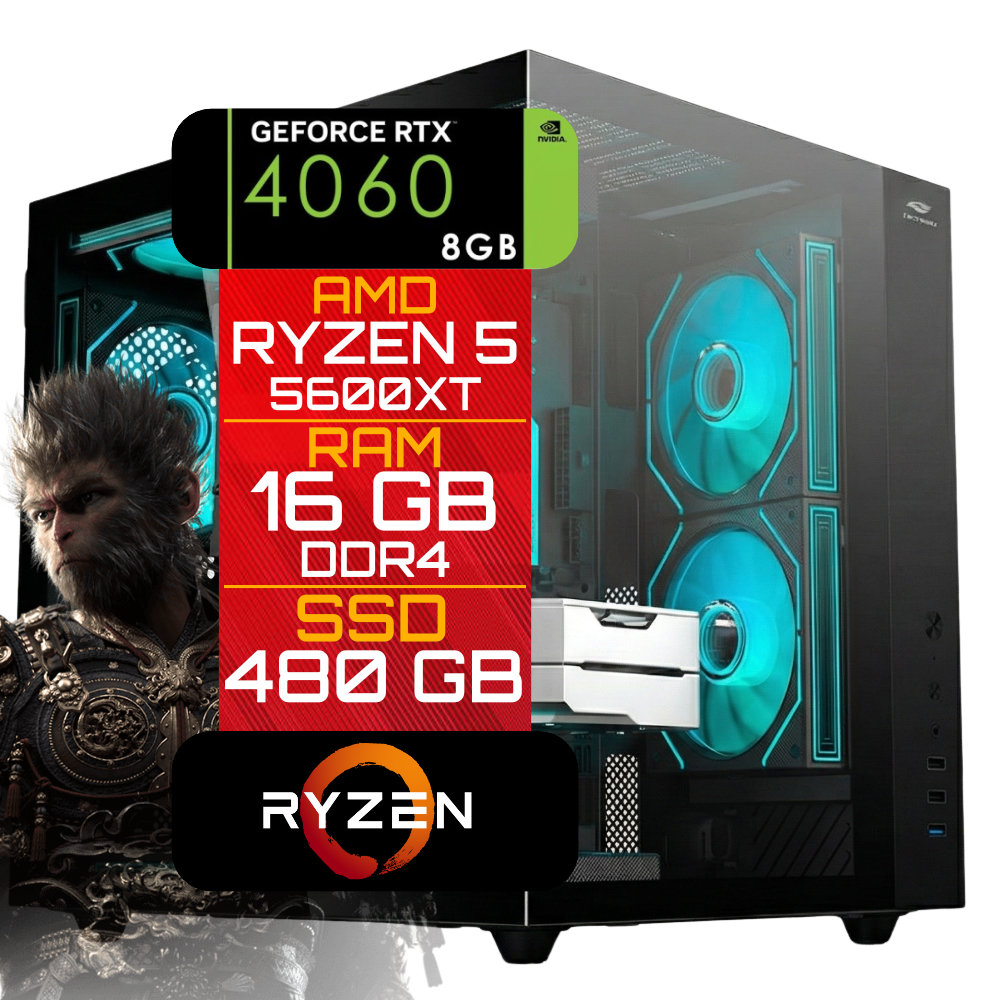 Placa de Video Gainward GeForce RTX 4060 Python II em acao com DLSS 3 - Resolucao recomendada 1000x1000