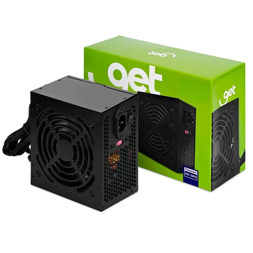 Fonte ATX 500W Real GET com Cabo de For�a