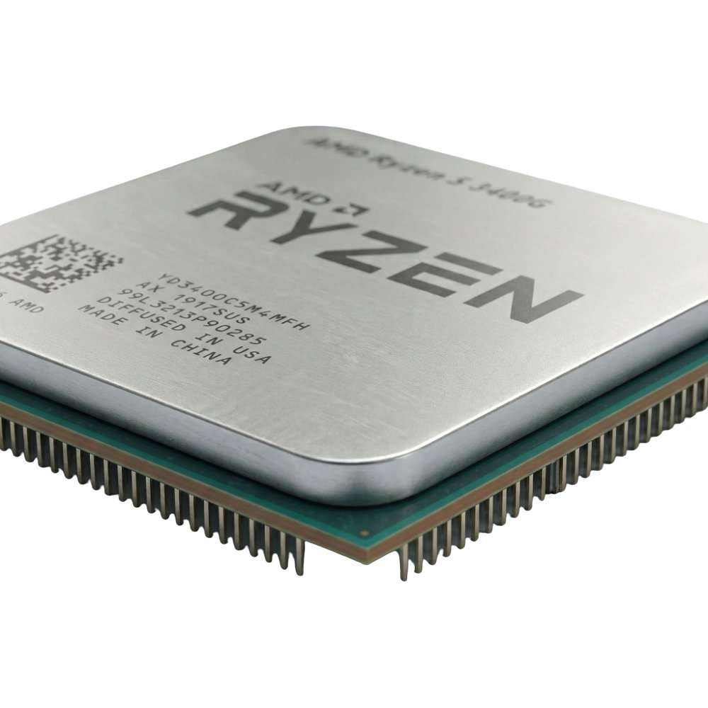 Processador AMD Ryzen 5 3400G em ângulo