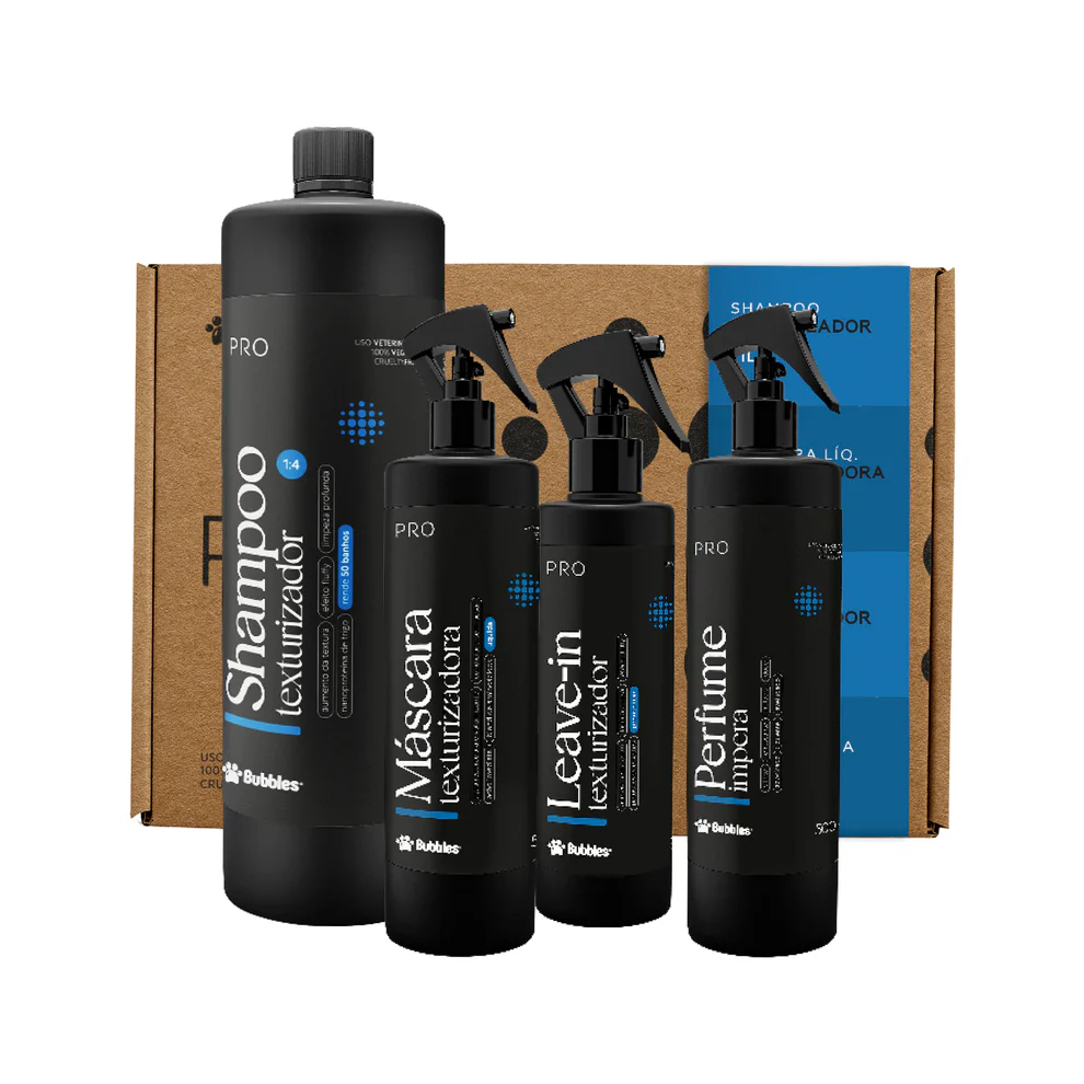 KIT TEXTURIZADOR PET - 4 ITENS (PRO) BUBBLES