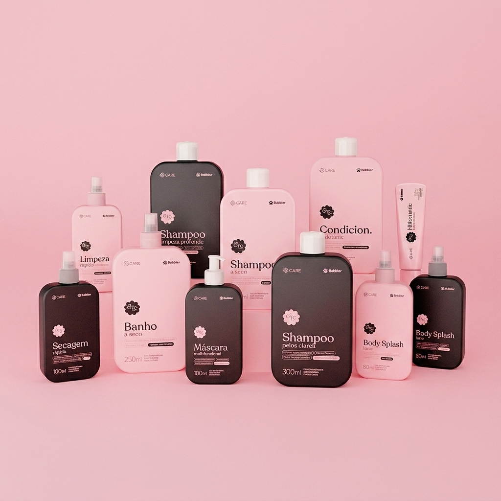 KIT PET COMPLETO LINHA CARE BY BUBBLES 11 ITENS