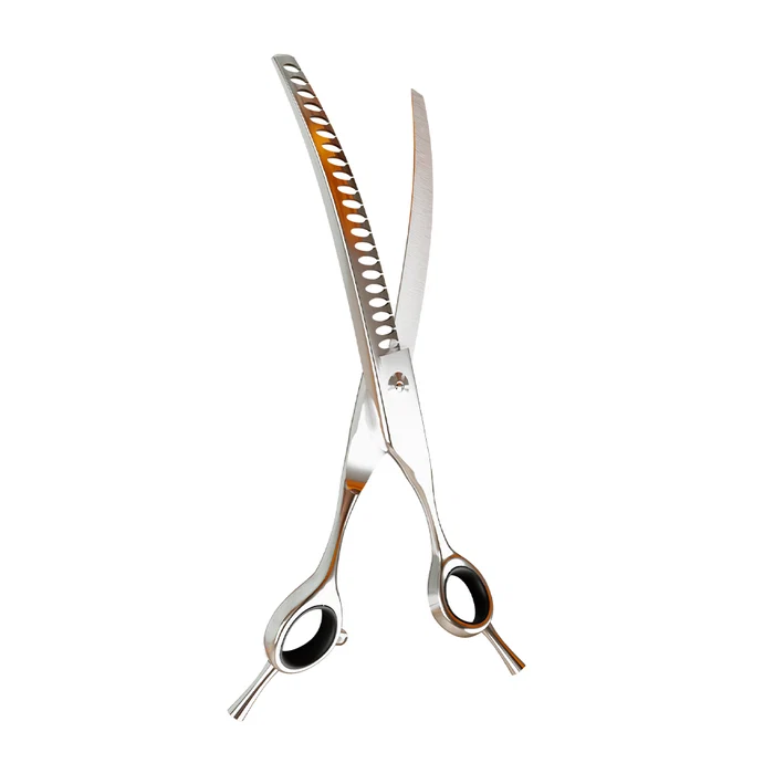Tesoura Para Tosa Profissional Tubarão Curva Chrome 440c 7.5" Premium – Propetz