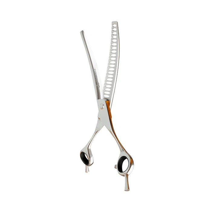 Tesoura Para Tosa Profissional Tubarão Curva Chrome 440c 7" Premium – Propetz