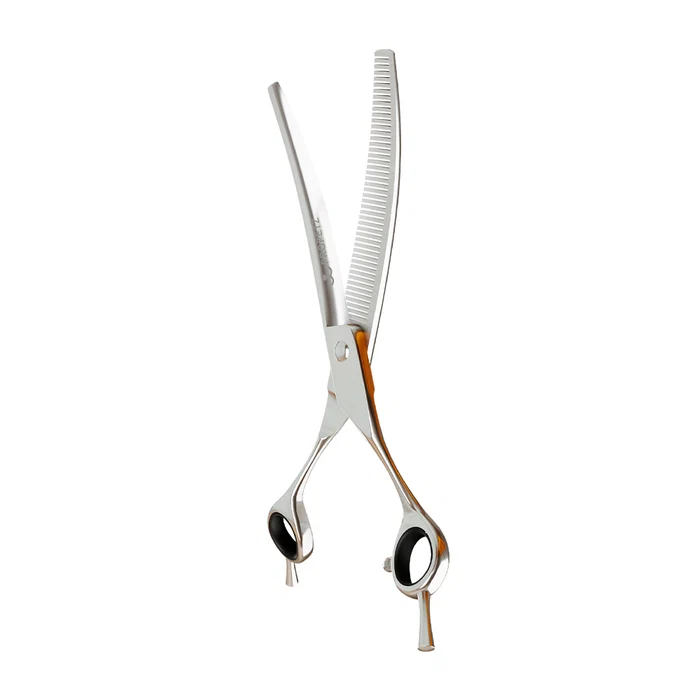 Tesoura Para Tosa Profissional Semi-Dentada Curva Chrome 440c 7.5" Premium – Propetz