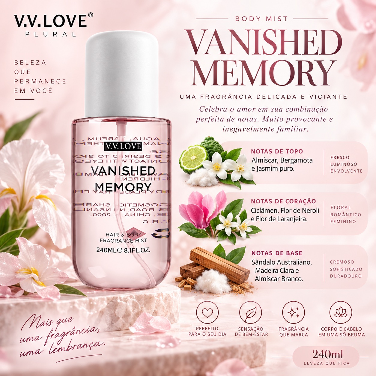 VV LOVE PLURAL VANISHED MEMORY BODY MIST 240ML