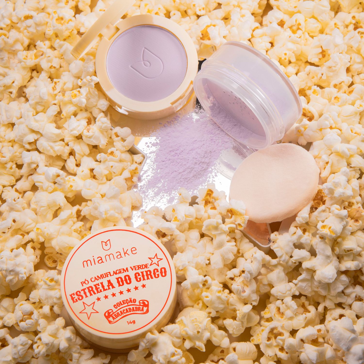 PÓ CAMUFLAGEM LILÁS ESTRELA DO CIRCO MIA MAKE