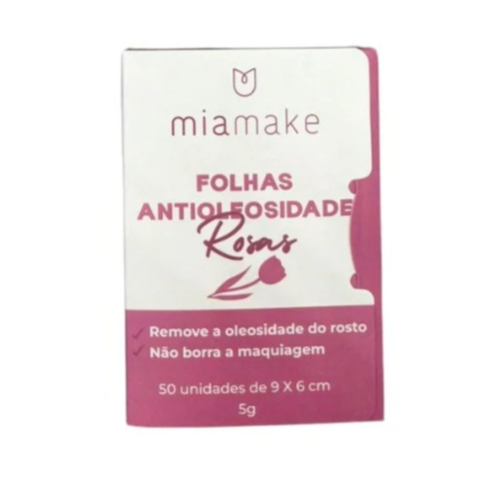 Folhas Antioleosidade Mia Make - ROSAS