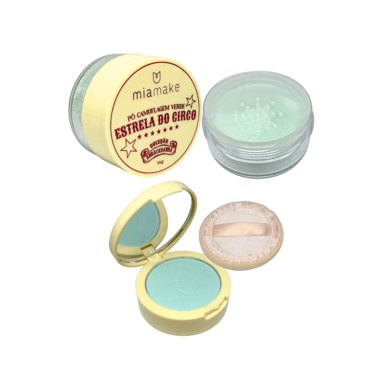 PÓ CAMUFLAGEM VERDE ESTRELA DO CIRCO MIA MAKE