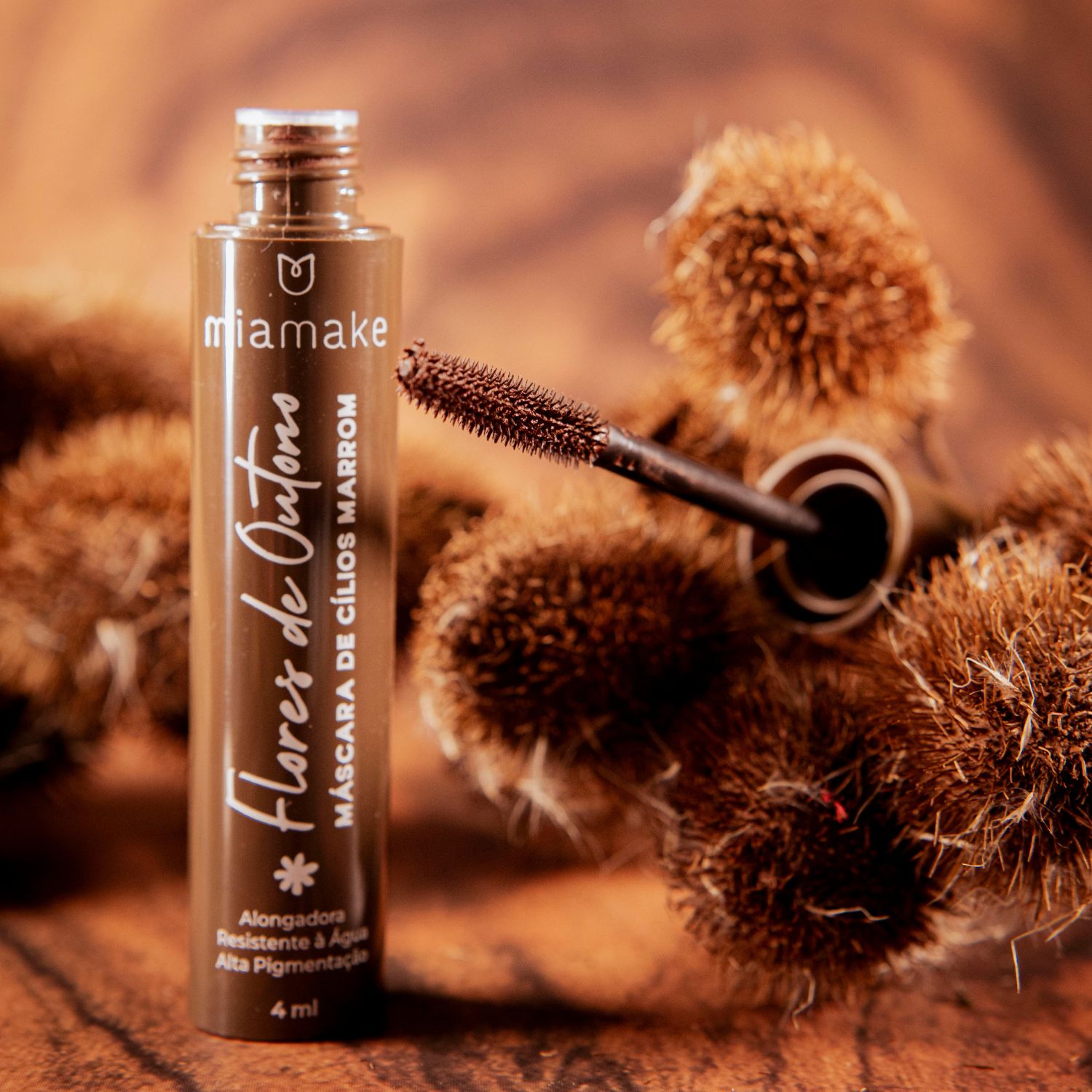Máscara de Cílios Marrom - Flores de Outono Mia Make