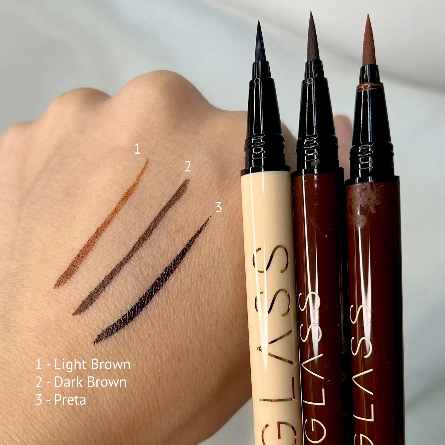 Caneta Delineadora Marrom - Glass - Dark Brown - Ruby Rose