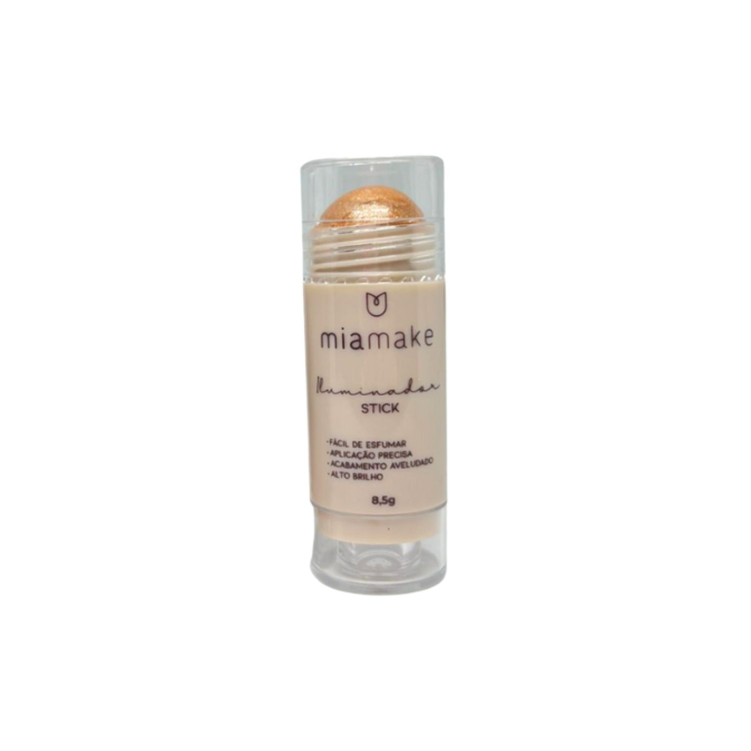 Iluminador em Stick Coleção Luz & Sombra Dourado Mia Make