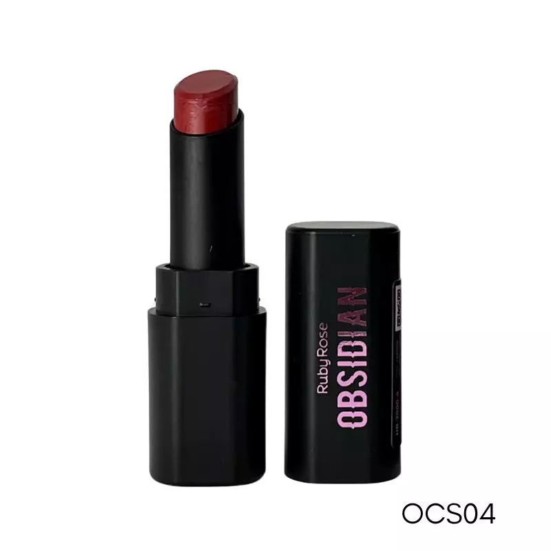 HB70004 - BATOM LIPSTICK CREAM SATIN OBSIDIAN OCS04 - RUBY ROSE