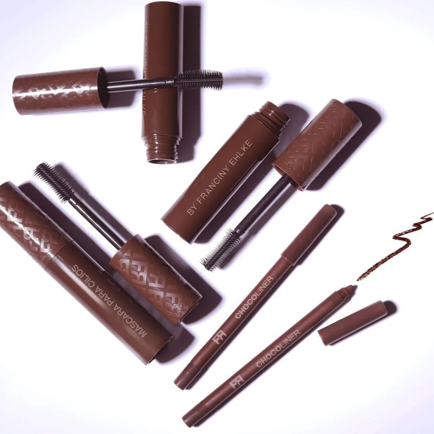 CHOCOEYES MÁSCARA CILIOS MARROM E LÁPIS FRANCINY EHLKE