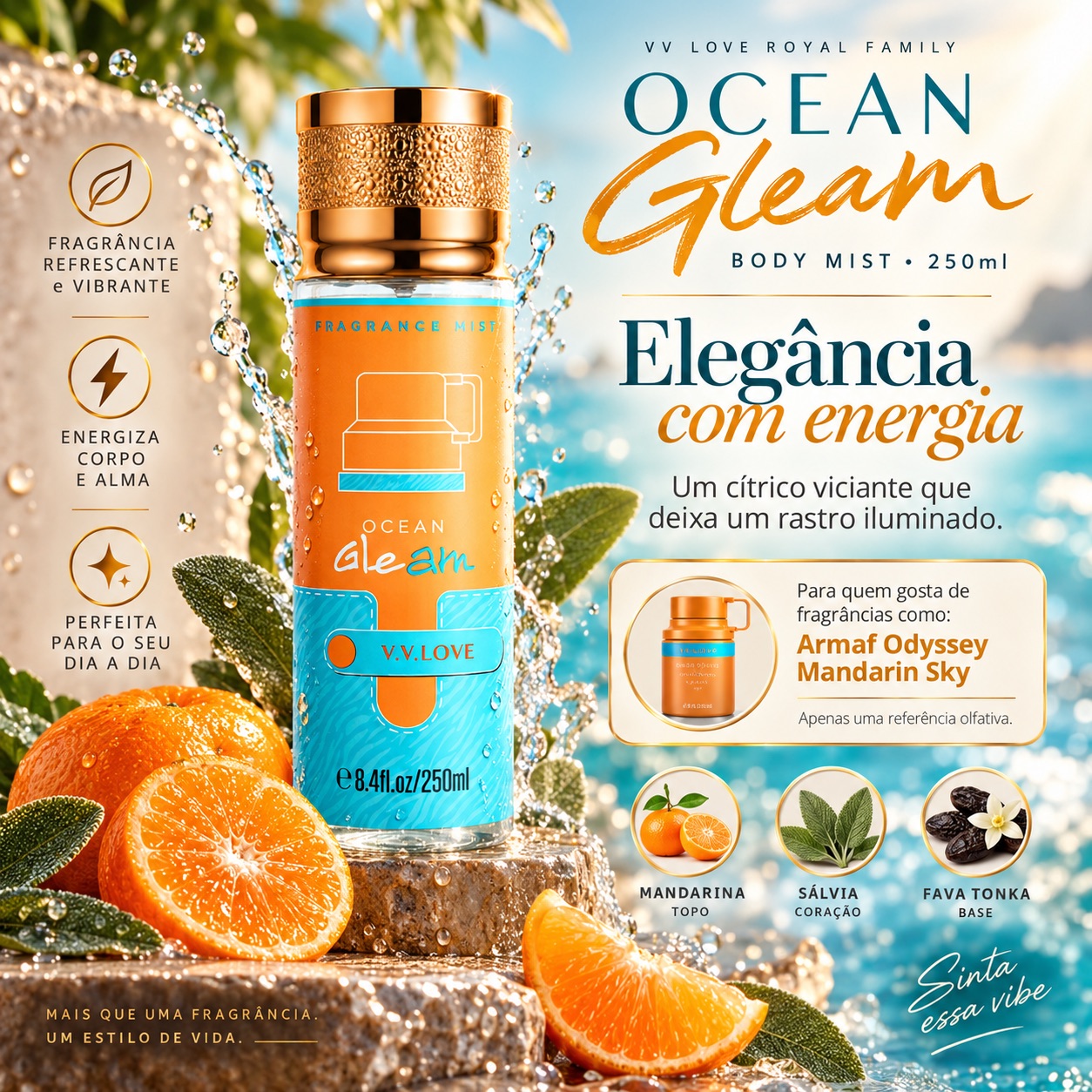 VV Love Ocean Gleam Body Mist 250ml | Royal Family
