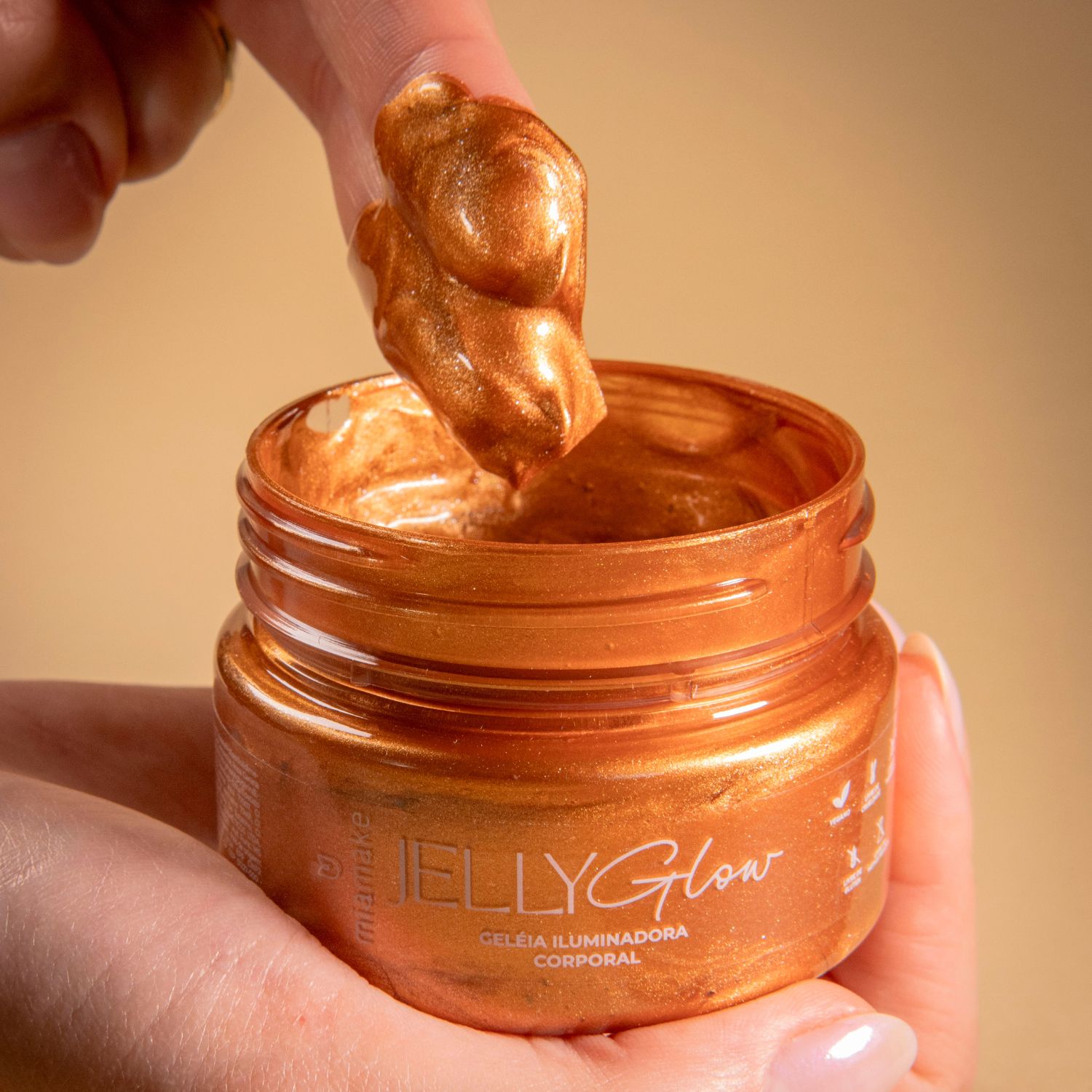GELÉIA ILUMINADORA CORPORAL JELLY GLOW - Bronze - Mia Make