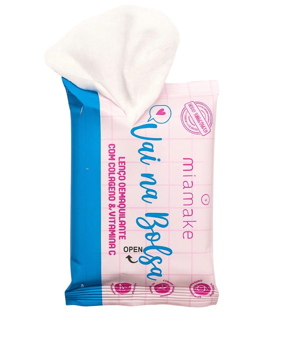 Lenço Demaquilante Para Maquiagem Vai Na Bolsa  da Mia Make