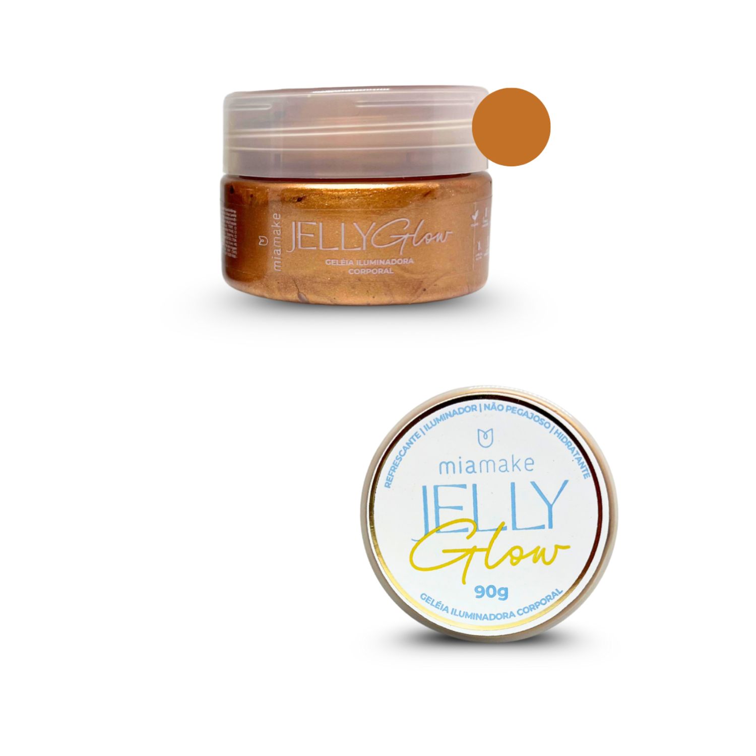 GELÉIA ILUMINADORA CORPORAL JELLY GLOW - Bronze - Mia Make