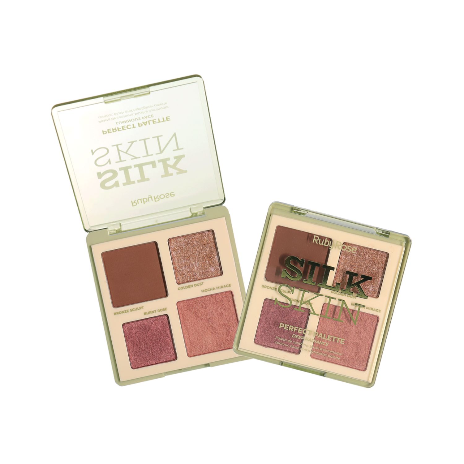 Paleta Contorno, Blush E Iluminador - Silk Skin Ruby Rose - Cor 3