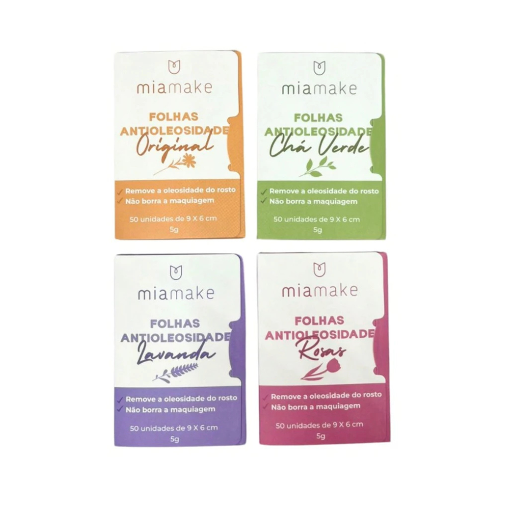 Folhas Antioleosidade Mia Make - ROSAS