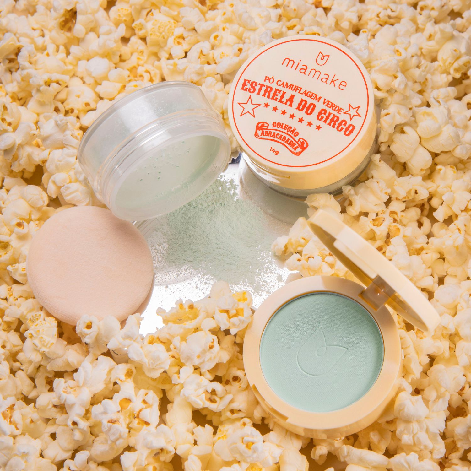 PÓ CAMUFLAGEM VERDE ESTRELA DO CIRCO MIA MAKE
